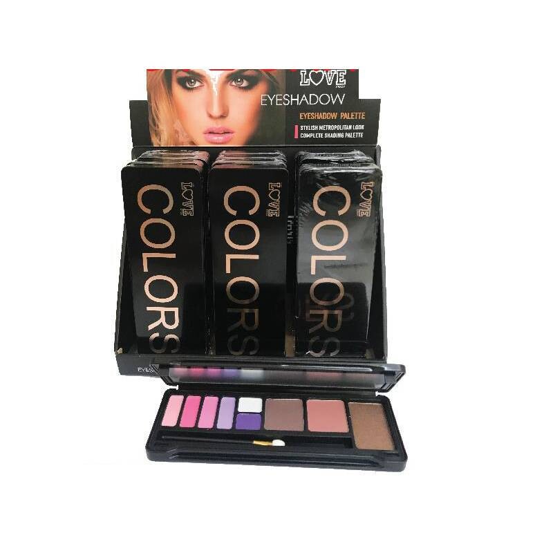 PETACA METALICA DE SOMBRAS X 9 COLORES COLORS 10.5G CRAZY LOVE