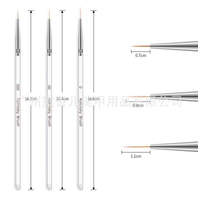 SET 3 PINCELES LINERS KOLINSKY BRUSH YOSN