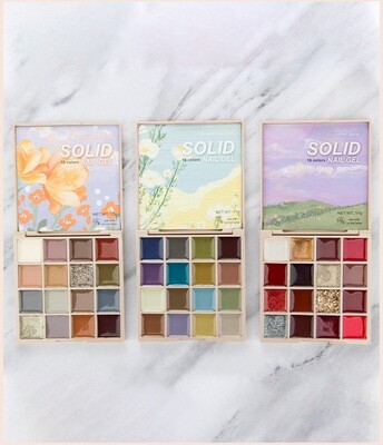PALETA 16 COLORES ESMALTES SOLIDOS UV/LED HELLO!