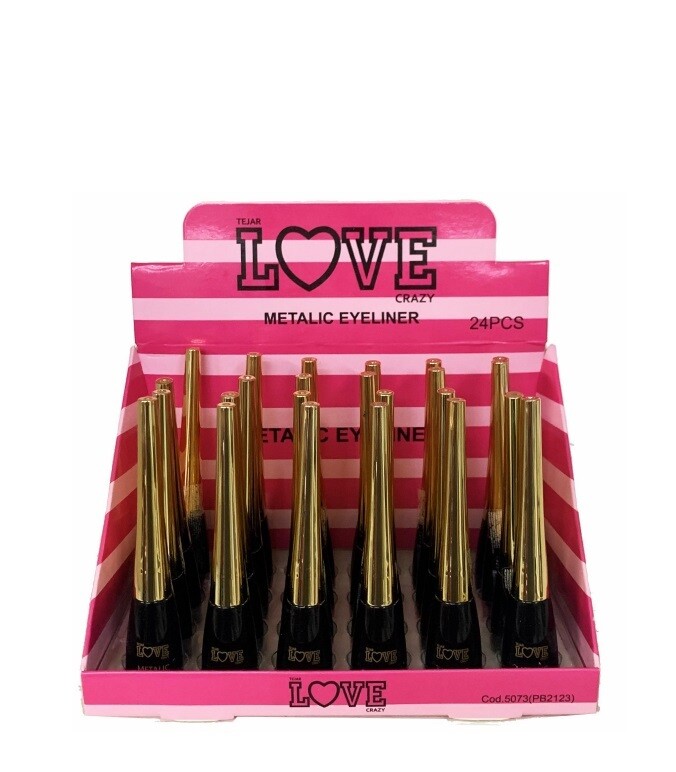 DELINEADOR LIQ. PUNTA PLUMA METALIZADO NEGRO 5ML LOVE CRAZY