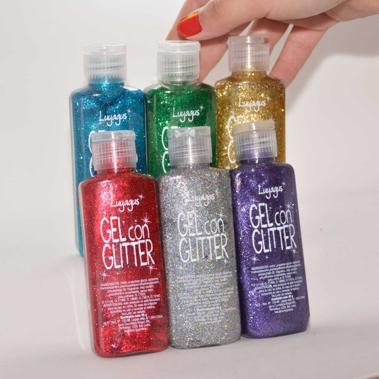 GEL CON GLITTER 65GR.- LUYAGUS