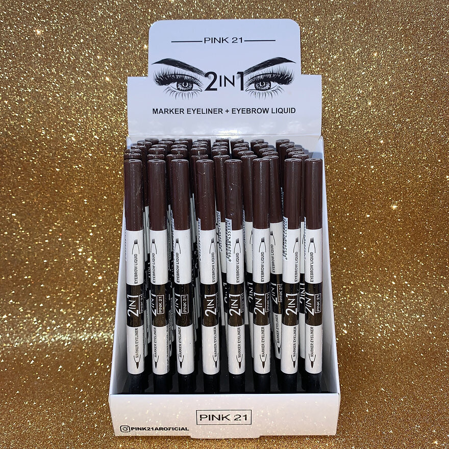DELINEADOR &quot;2IN1&quot; MARKER EYELINER + EYEBROW-PINK21
