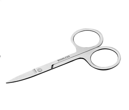 TIJERA DE ACERO INOXIDABLE PARA CEJAS O CURTICULAS
