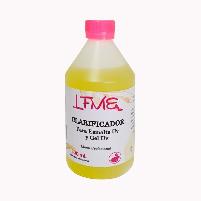 CLARIFICADOR LÍQUIDO UÑAS ESCULPIDAS GEL Y SEMIPERMANENTE 500ML LFME