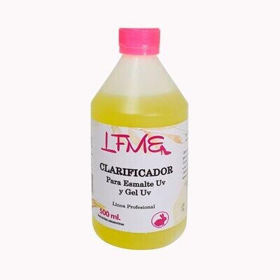 CLARIFICADOR LÍQUIDO UÑAS ESCULPIDAS GEL Y SEMIPERMANENTE 500ML LFME