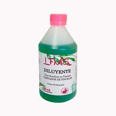 LIMPIADOR DE PINCELES DILUYENTE 500ML LFME