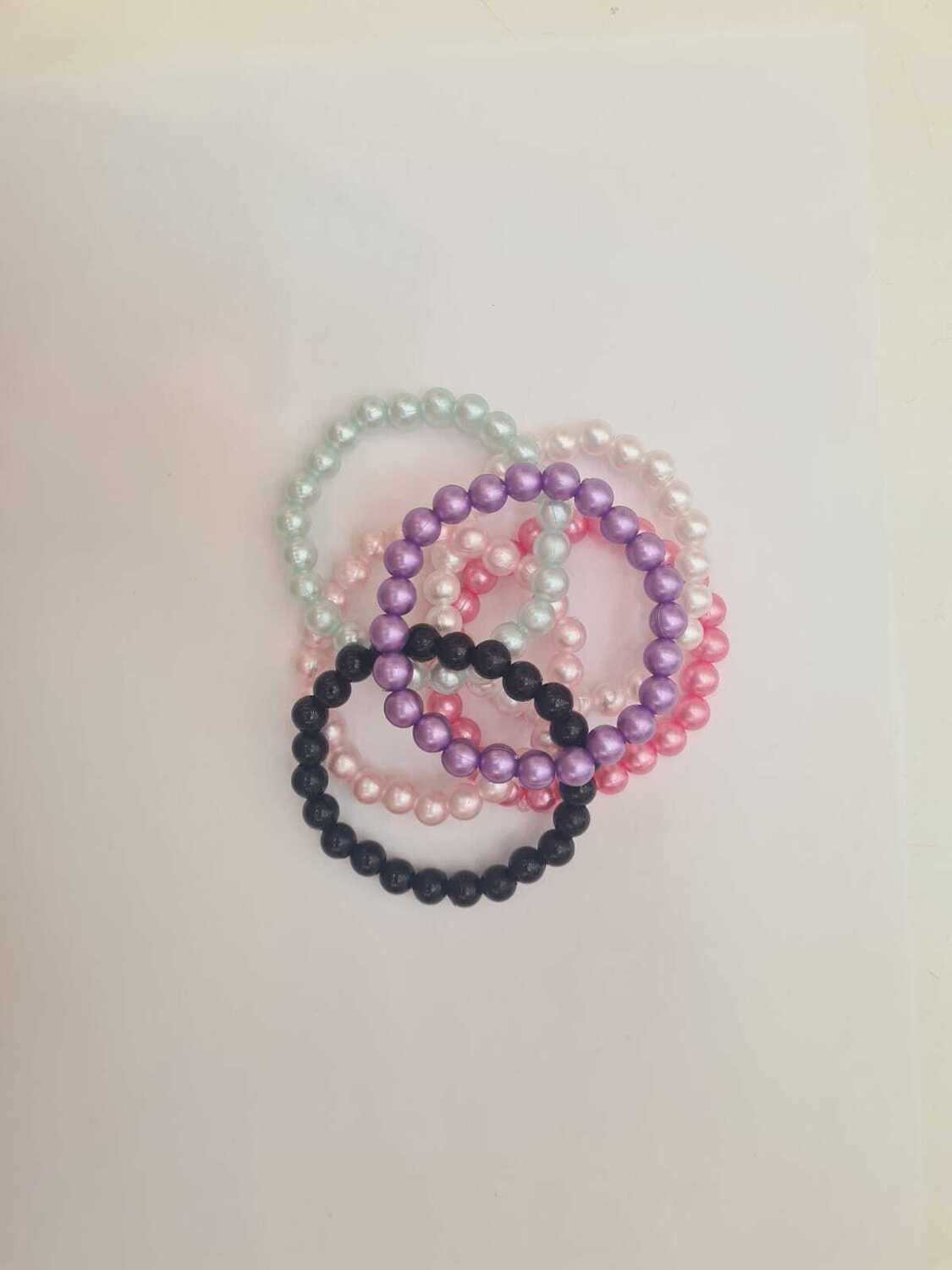 PULSERA ELASTICA DE PERLA LISAS