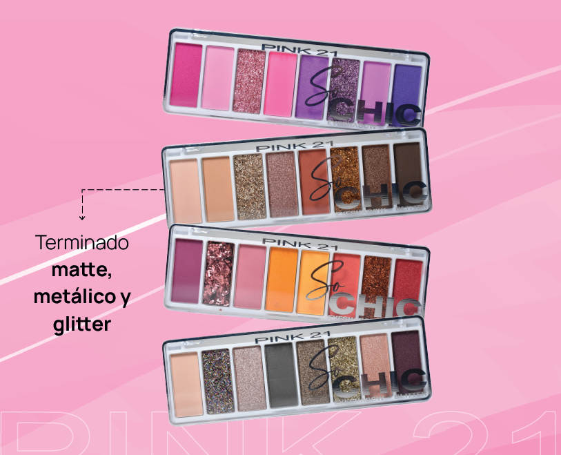SOMBRAS GLITTER &quot;SO CHIC&quot; ART.CS3251 PINK21