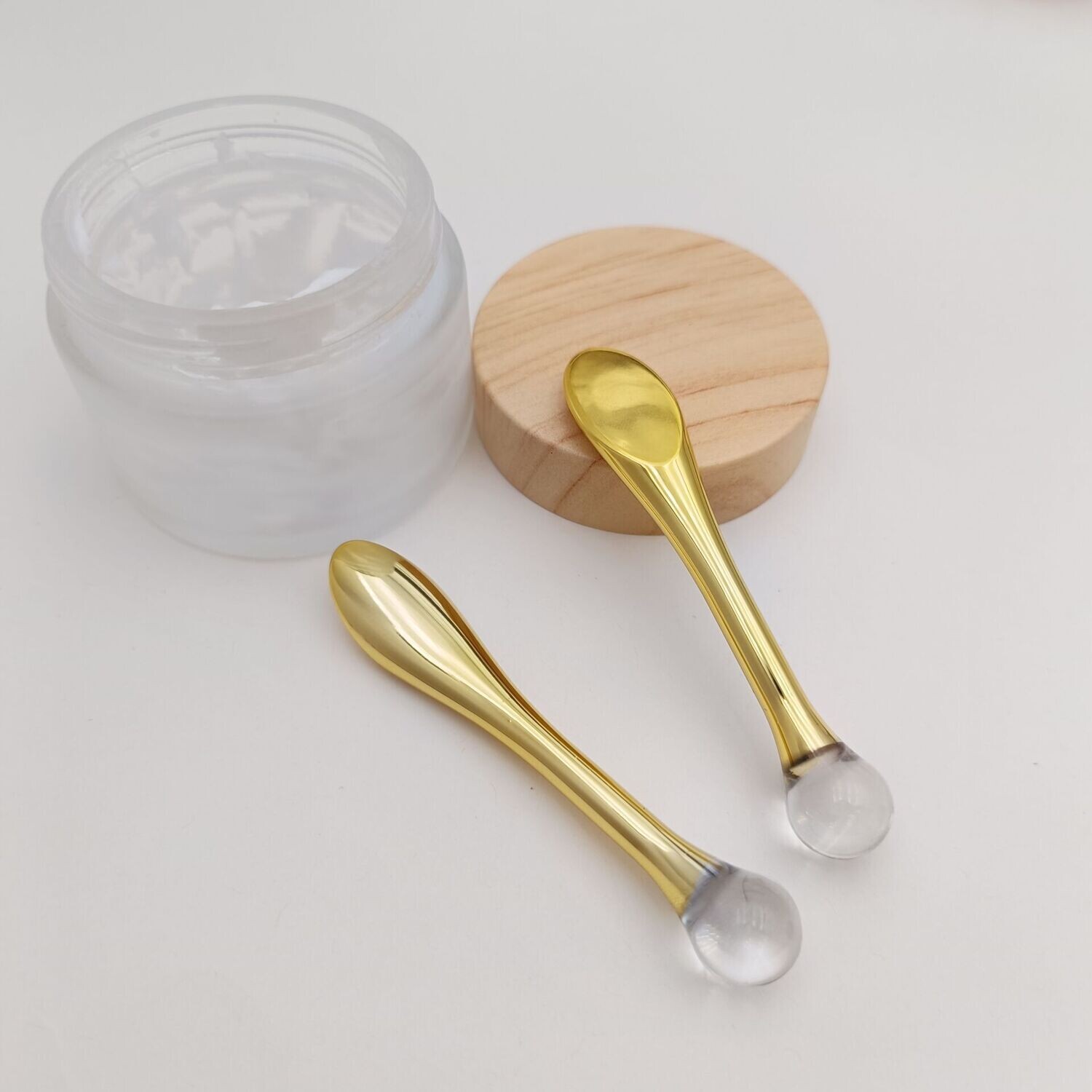 PALO CUCHARA PARA OJOS DE PLASTICO Y SILICONA DORADO