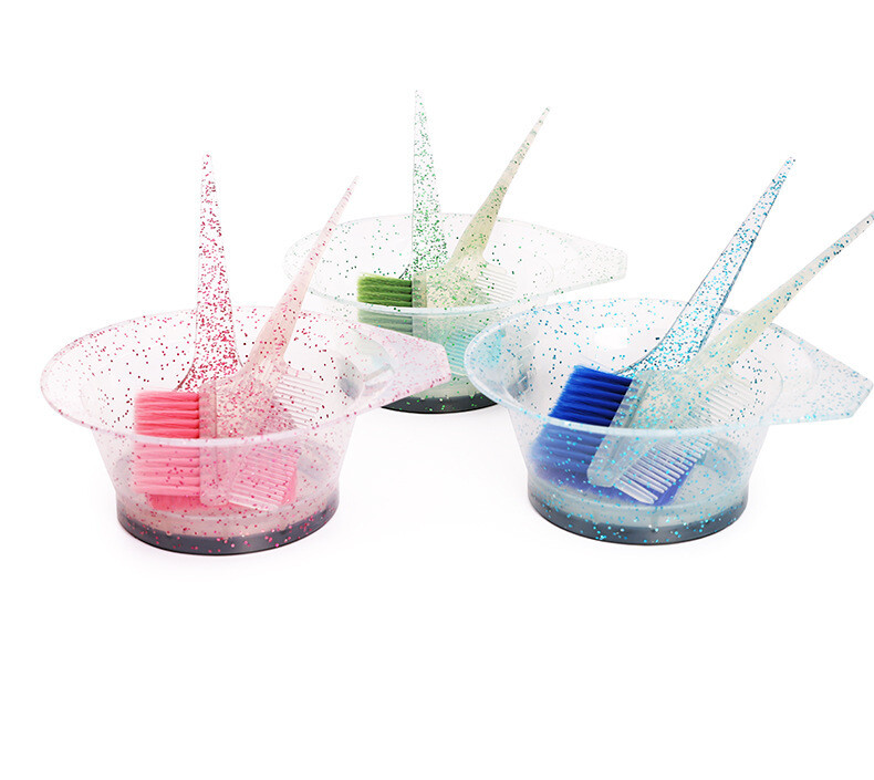 SET CEPILLO + BOWL PARA TINTE DE CABELLO CON PURPURINA