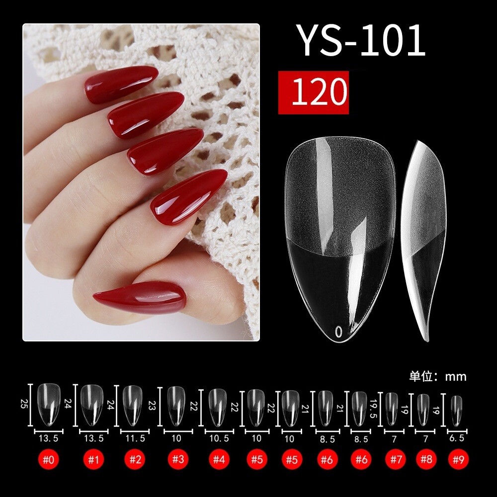 SOFT GEL DE MANICURA 120 PIEZAS ALMENDRA