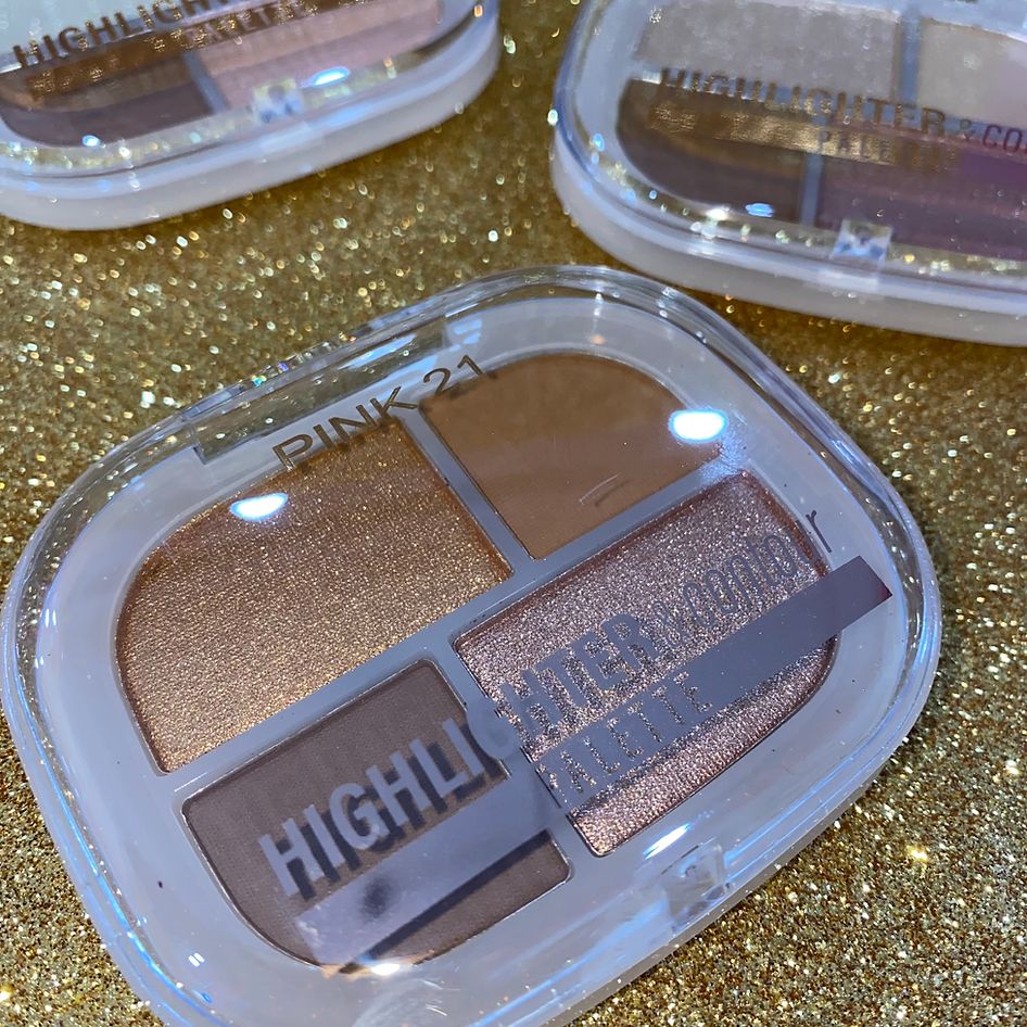PALETA ILUMINADOR Y CONTORNO EN POLVO PINK21