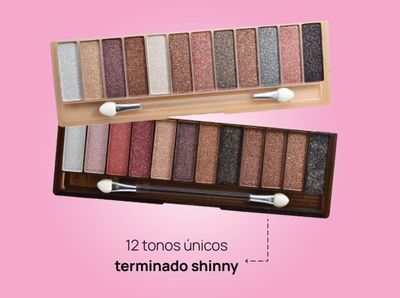 SOMBRA DE OJOS 12 TONOS TERMINADO SHINNY - PINK21