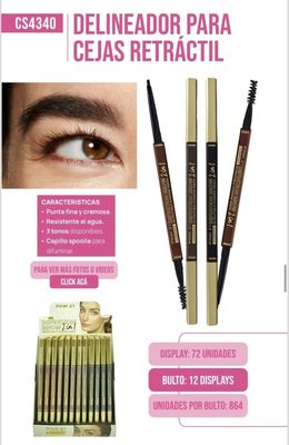 DELINEADOR PARA CEJAS RETRACTIL 2EN1 &quot;DEFINITION BROW 2IN1&quot; PINK21