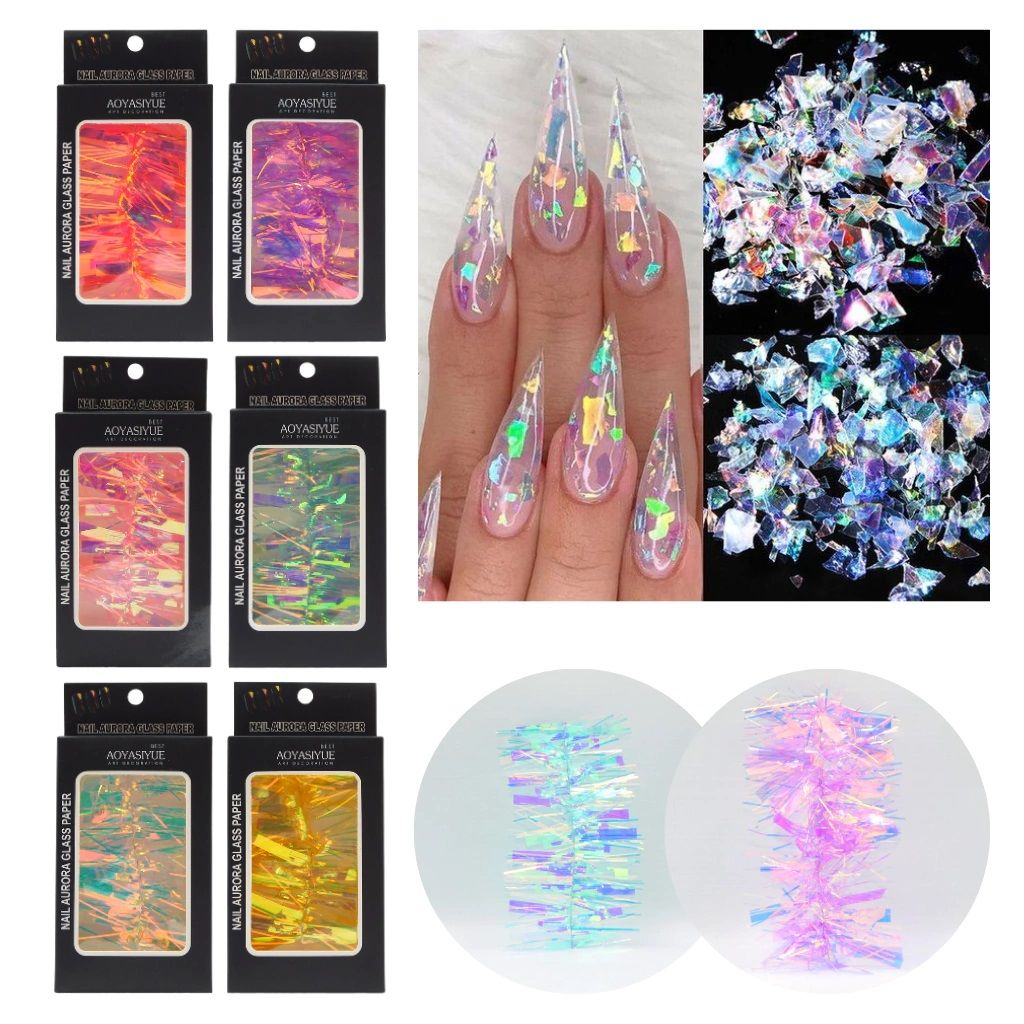 NAIL AURORA GLASS PAPER AOYASIYUE