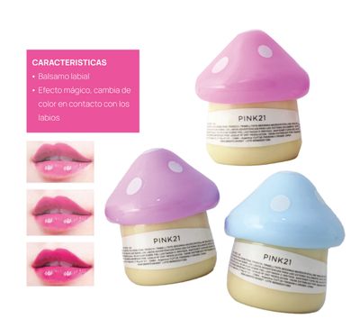 BALSAMO LABIAL EFECTO MAGICO &quot;MUSH LIP&quot; LIPBALM - PINK21