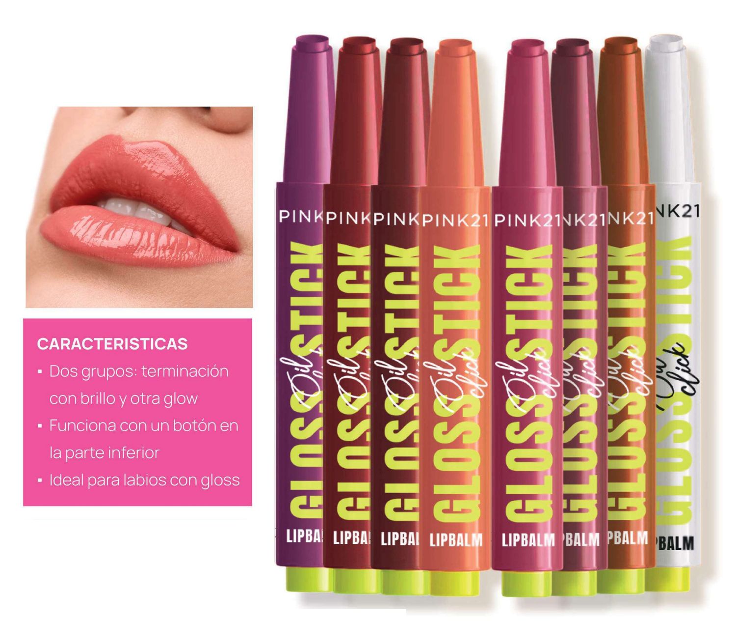 BRILLO LABIAL EN BARRA &quot;GLOW STICK&quot; LIPGLOSS - PINK21