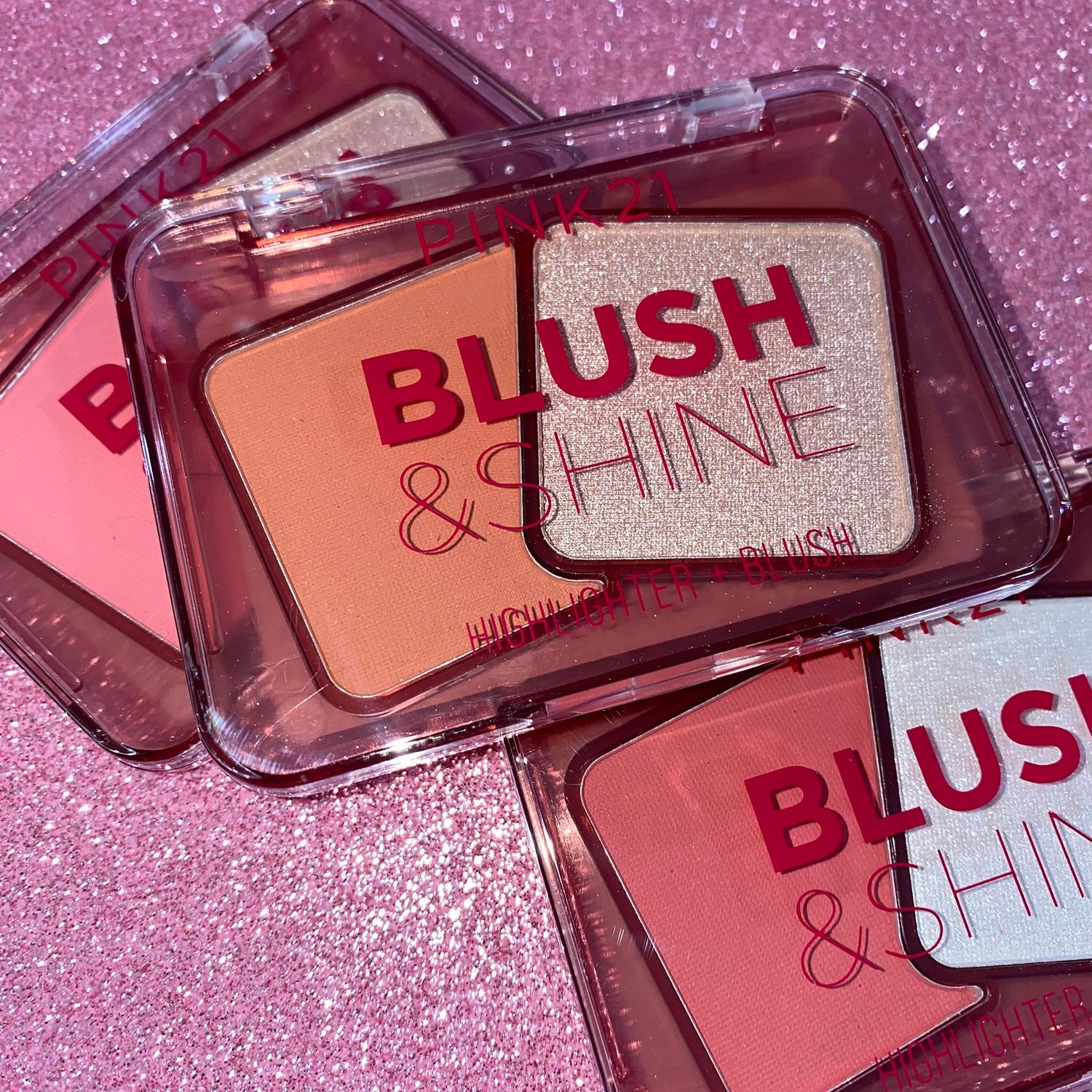 RUBOR E ILUMINADOR DUO &quot;BLUSH &amp; SHINE&quot; - PINK21