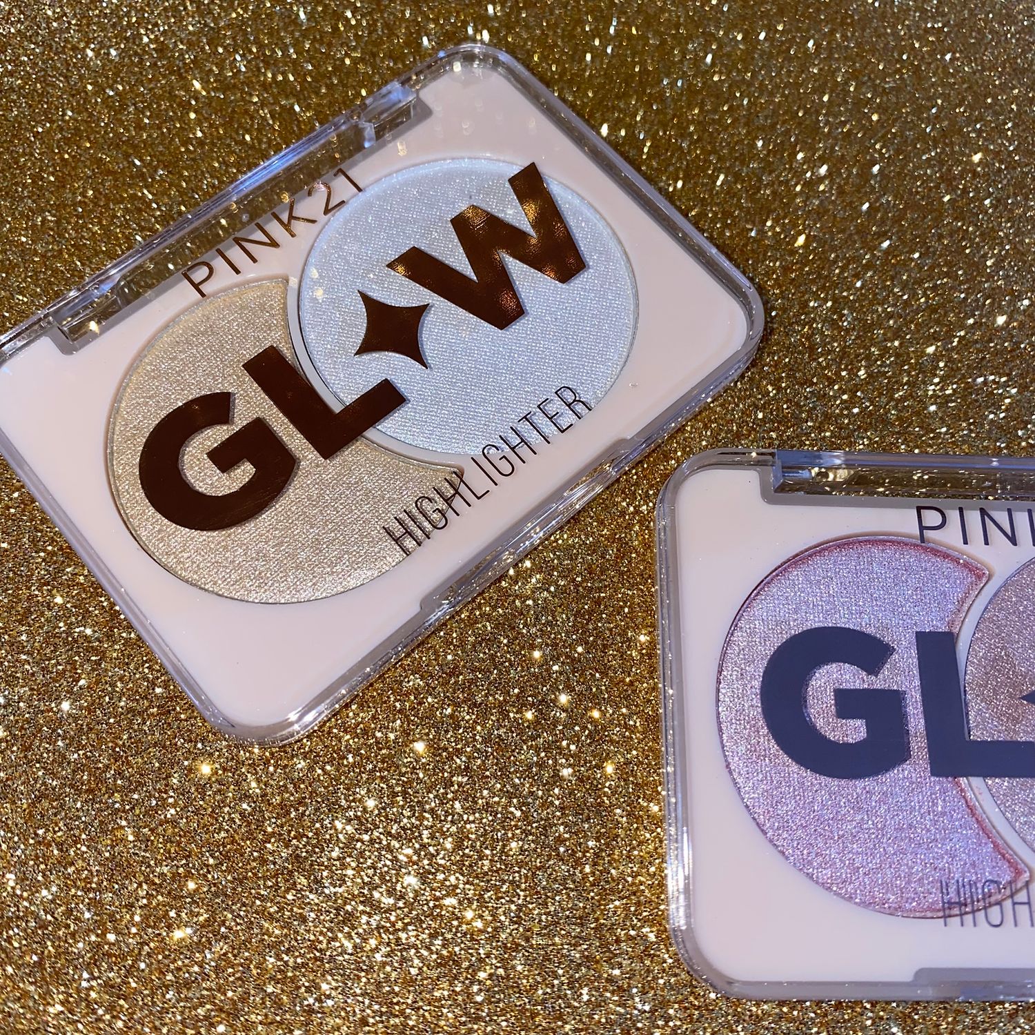 ILUMINADOR DUO EN POLVO GLOW HIGHLIGHTER &quot;GLOW&quot; - PINK21