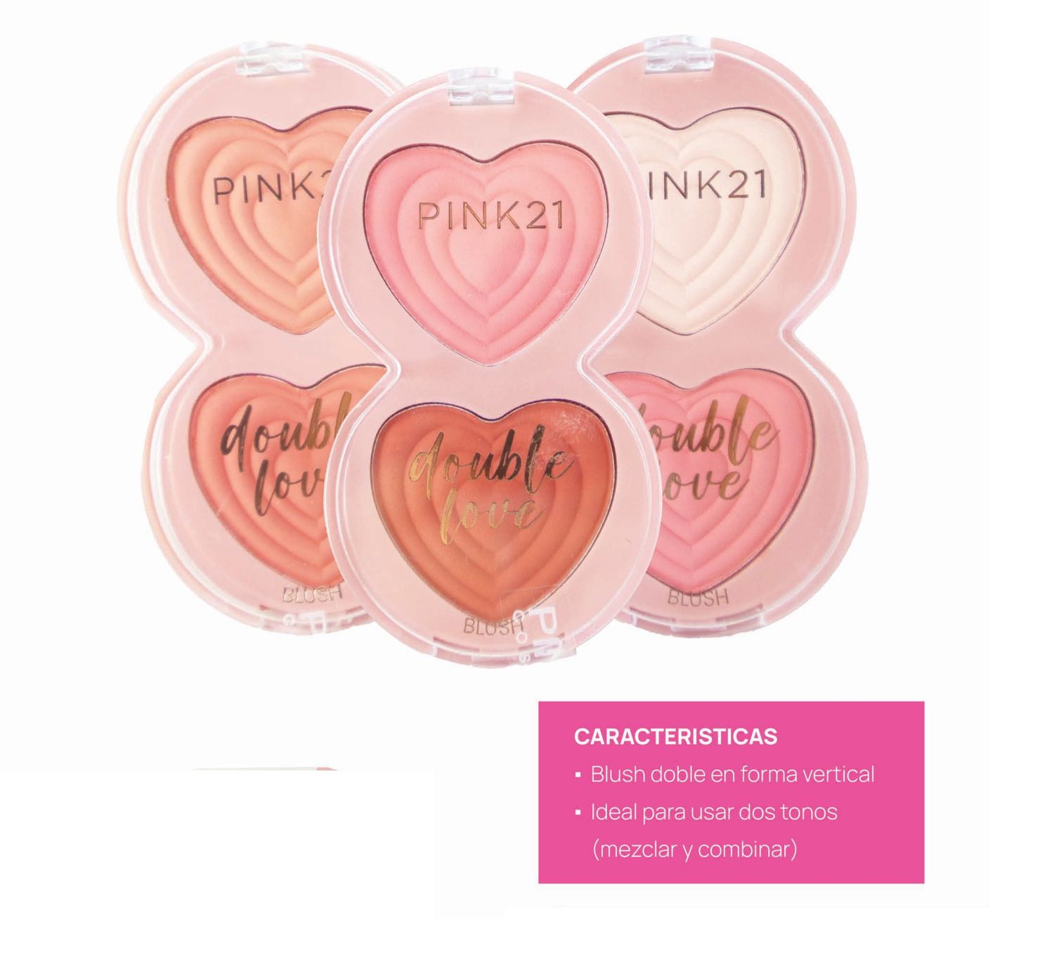 BLUSH DUO EN POLVO &quot;DOUBLE LOVE&quot; - PINK21
