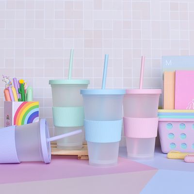 VASO TRASLUCIDO CON SORBETE Y FAJA