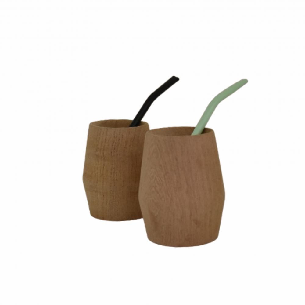 MATE DE MADERA PARA PINTAR (SIN BOMBILLA)