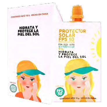 PROTECTOR SOLAR EN POUCH FPS 50 CON ALOE VERA - 10G -TYL