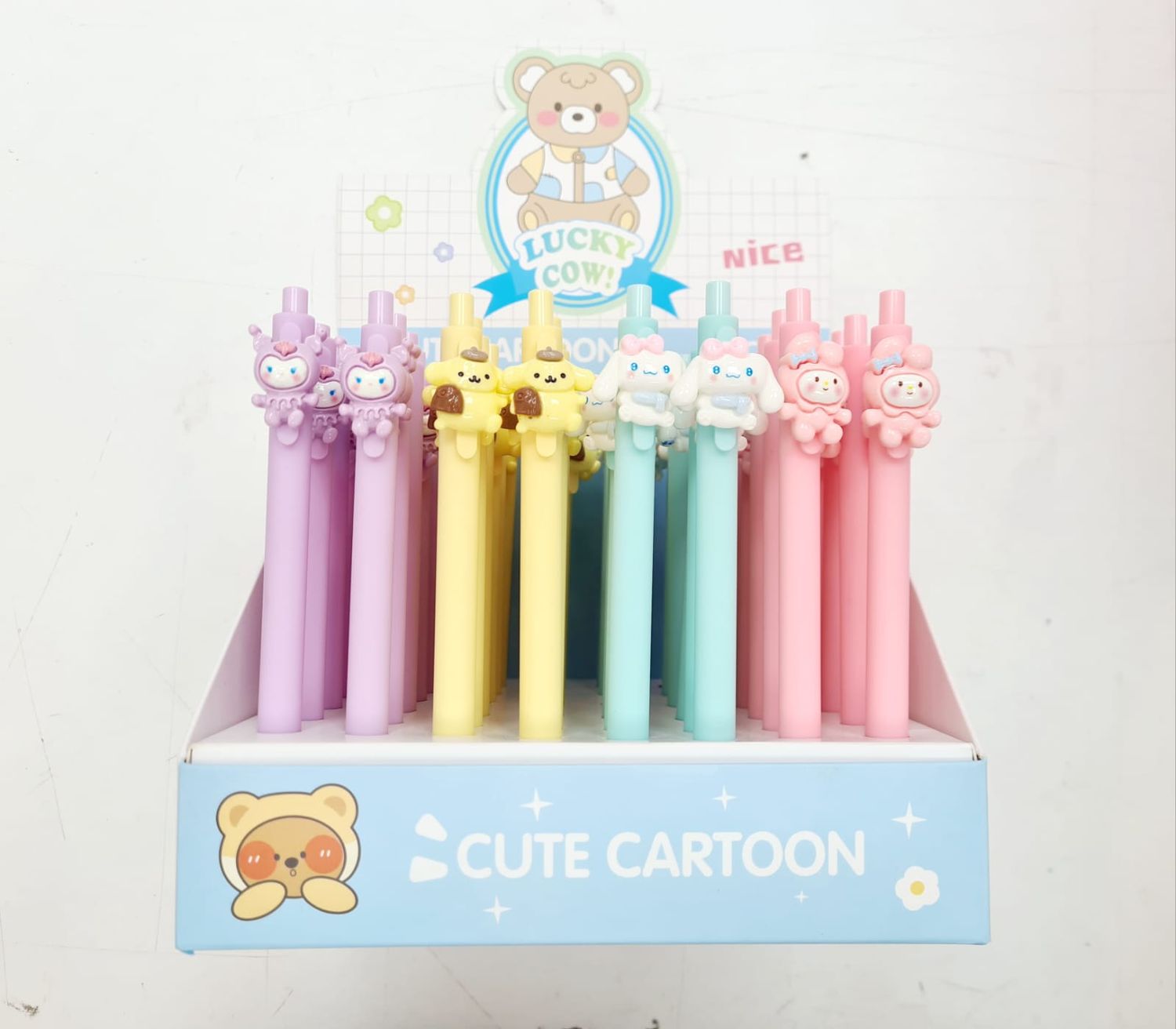 Lapicera clicker CUTE CARTOON de kuromi-Pompopuri-Cinnamoroll-Melody