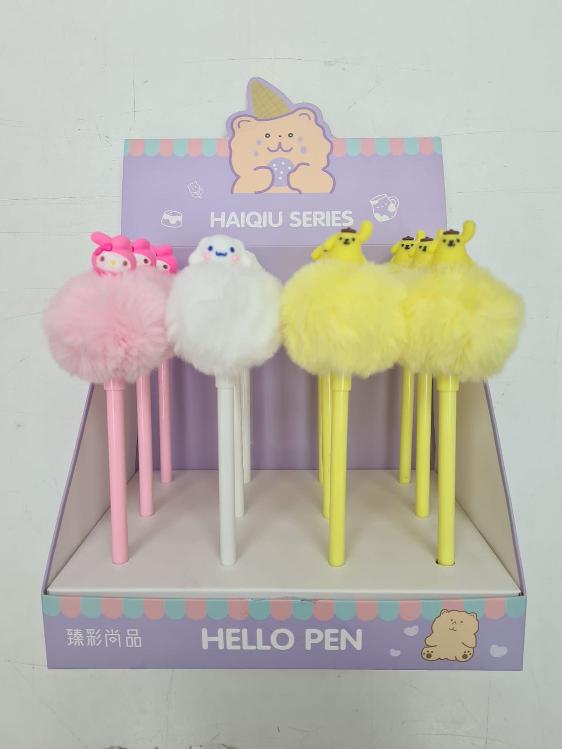 Lapicera Hello Pen con Pompón y Figuras Adorables