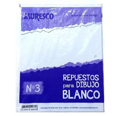 REPUESTO DIBUJO N°3 MURESCO BLANCO