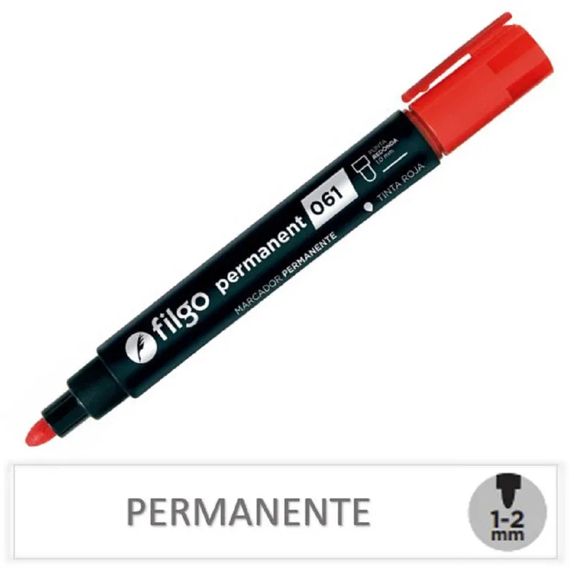 MARCADOR PERMANENTE 061 FILGO ROJO