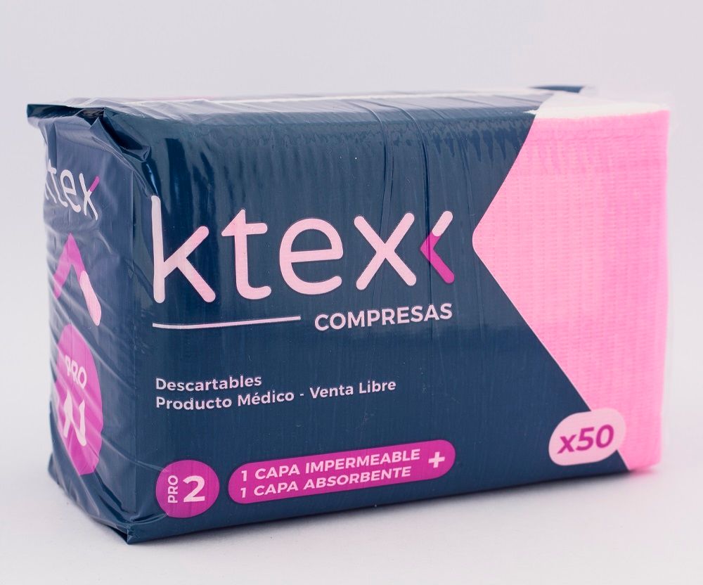 COMPRESAS DESCARTABLES ROSA 50U KTEX PRO2