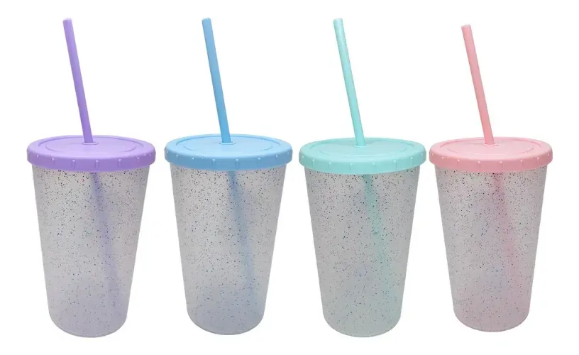 VASO GLITTER LISO NOA CON SORBETE