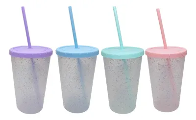 VASO GLITTER LISO NOA CON SORBETE