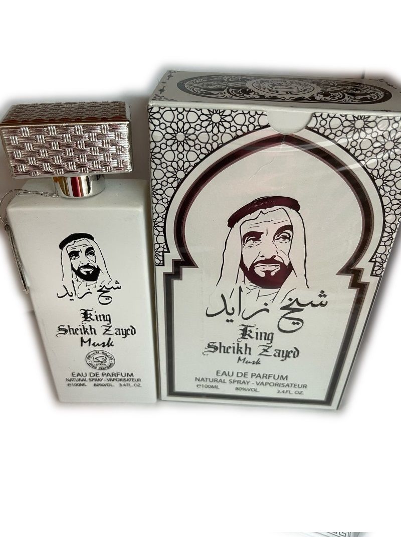 Perfume King Sheikh Zayed Musk 100ml – Eau de Parfum con Almizcle Blanco Noble