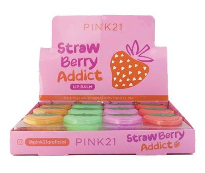 LIP BALM&quot;STRAWBERRY&quot; BALSAMO - PINK21