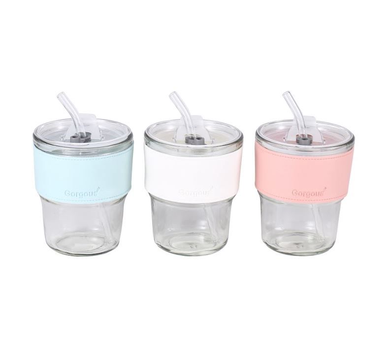VASO DE VIDRIO CON SORBETE 400ML
