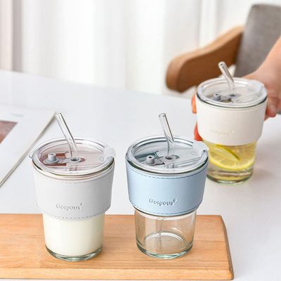 VASO DE VIDRIO CON SORBETE 400ML