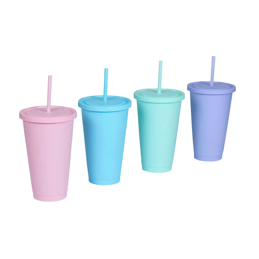 VASO ECO SORBETE 460 ML  LISO COLORES PASTELES