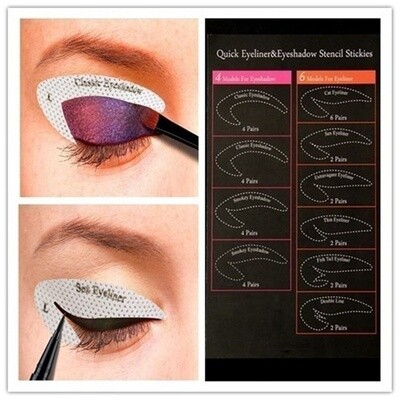 Plantillas Adhesivas Para Delineado Y Sombra De Ojos – Set Stencil Makeup