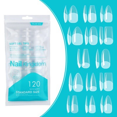 SOFT GEL DE MANICURA 120 PIEZAS RONDA GORDA