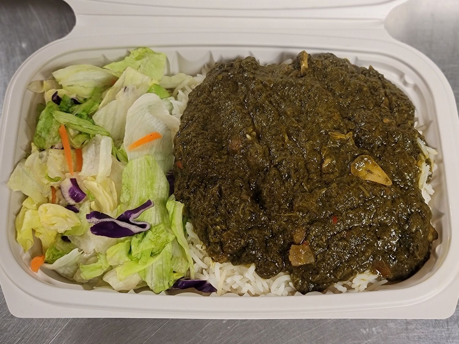 Saag over Rice