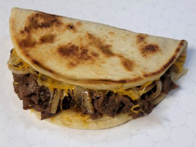 Steak &amp; Cheese Naan sandwich