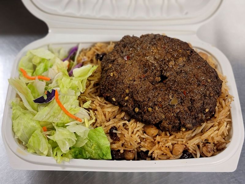 Peshawari Pulao with Chapli Kabab