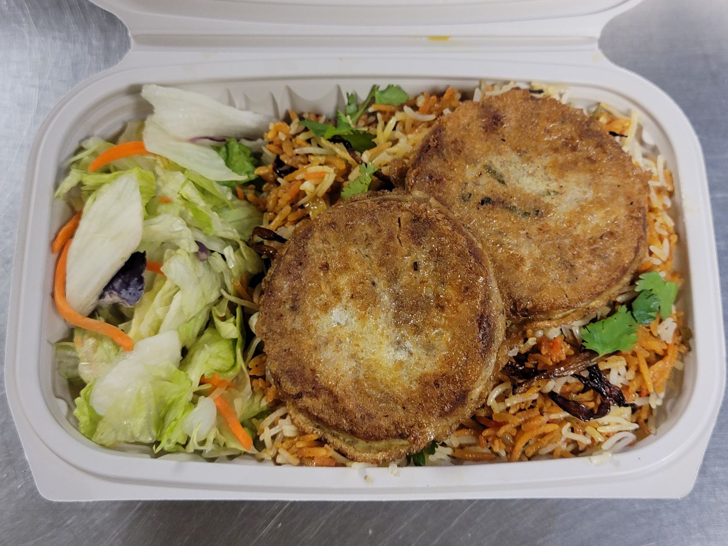 Shahi Biryani with Shami Kababs