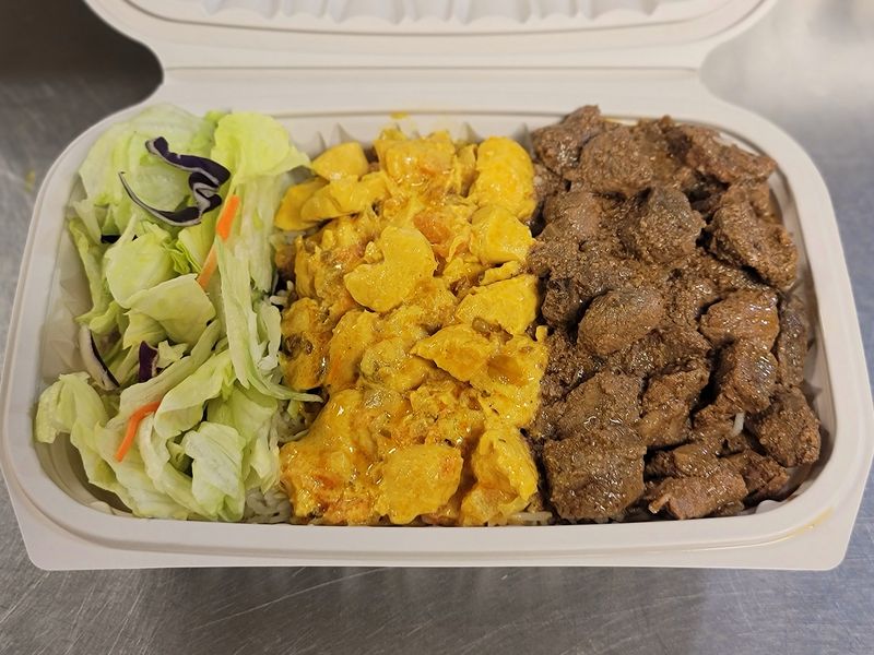 Lamb combo over Rice