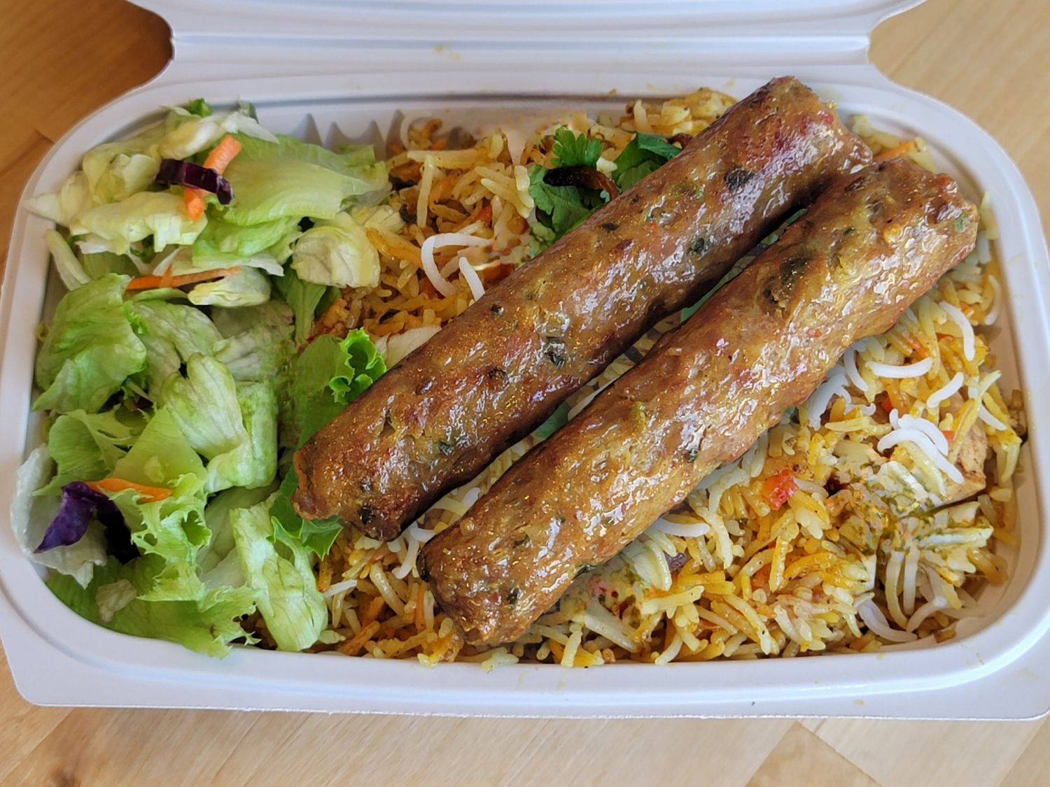 Shahi Biryani with Seekh Kababs