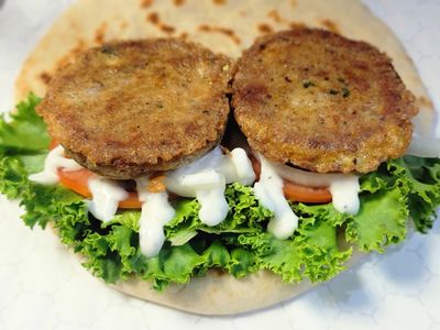 Chicken Shami Naan Sandwich