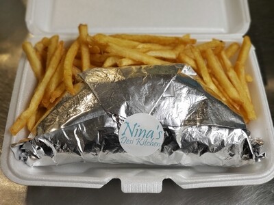 Potato Cutlet Naan Sandwich
