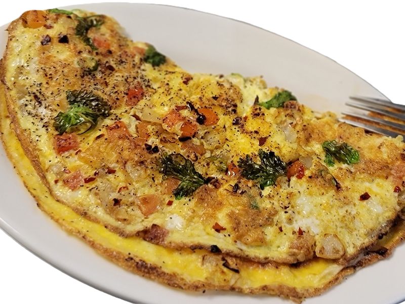 Desi Omelet with Pooris